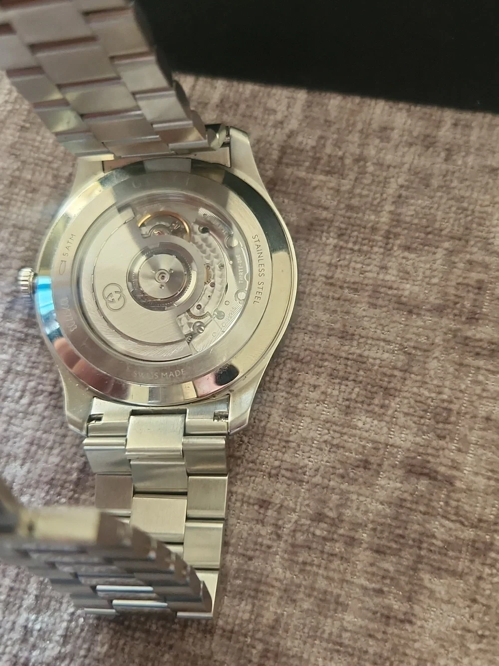 Gucci G-Timeless 40mm Blue Dial Silver Bracelet Watch
